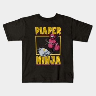 Diaper Ninja - Diapering baby Kids T-Shirt